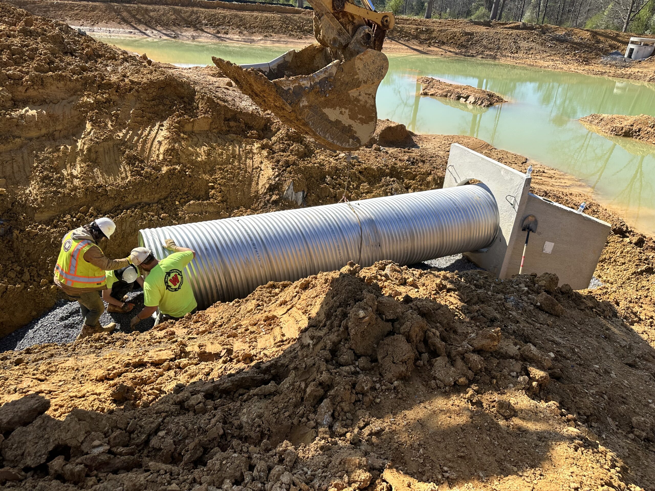 BA1 headwall and 20 pipe